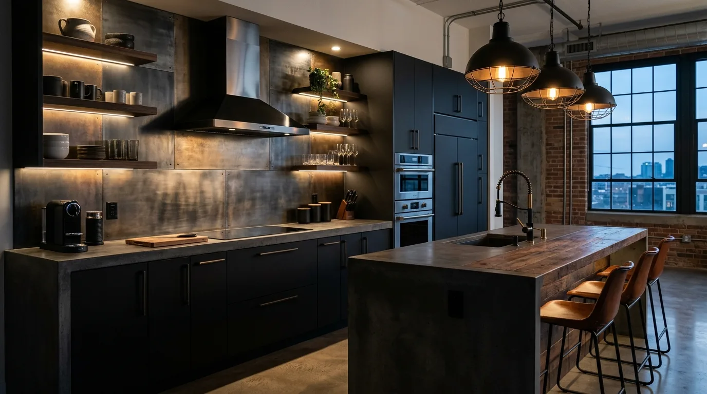 Keep the backsplash simple when the counters are busier inspiration for a kitchen backsplash zone.